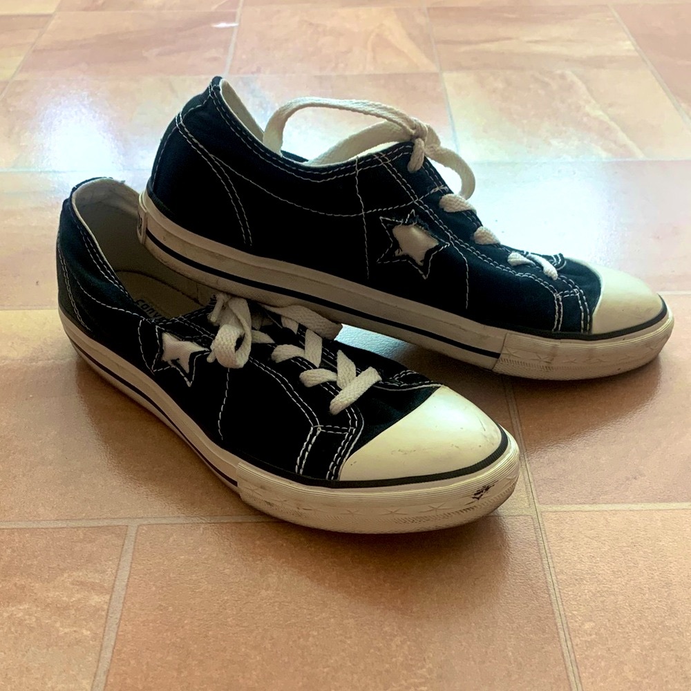 Converse One Star Black Low Top Juniors Unisex Skate Shoe Sneakers